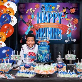 img 2 attached to Sporty Basketball Backdrop: Vibrant Party Decor for Kids' Basketball Birthday Bash - 5x3Ft Sports Theme Banner & Photography Background
