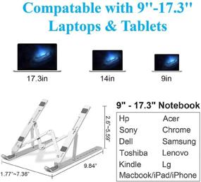 img 3 attached to Ноутбук Портативный регулируемый складной компьютер