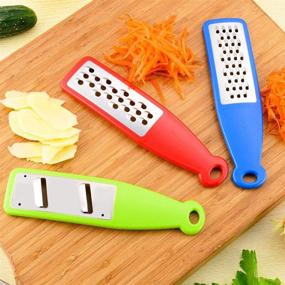 img 3 attached to Premium Stainless Steel Kitchen Graters Set - Stylish Multi-purpose Handheld Grater Zester for Vegetables, Fruits, Chocolate, Cheese