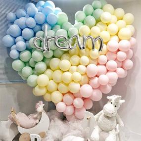 img 1 attached to Colorful Fun: Kalyerparty Pastel Balloons - 100 Pcs 10 Inches Assorted Balloons for Birthday Baby Shower Party Decorations