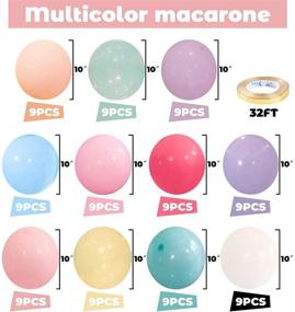 img 2 attached to Colorful Fun: Kalyerparty Pastel Balloons - 100 Pcs 10 Inches Assorted Balloons for Birthday Baby Shower Party Decorations