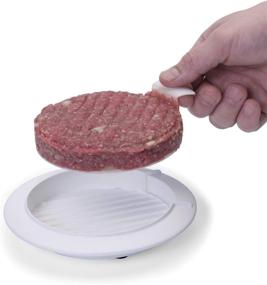 img 1 attached to 🍔 Progressive Prepworks Perfect Burger Press, HPM-10 - Large Hamburger Patty Maker for Stuffed Burgers, Sliders, 1/3 lb or 1/4 lb Patties - Non-Stick, Highly Rated BBQ Tool