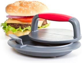 img 3 attached to 🍔 Progressive Prepworks Perfect Burger Press, HPM-10 - Large Hamburger Patty Maker for Stuffed Burgers, Sliders, 1/3 lb or 1/4 lb Patties - Non-Stick, Highly Rated BBQ Tool