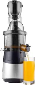 img 2 attached to 🍏 Caynel Vertical Slow Masticating Juicer - Cold Press Extractor with 3" Wide Chute for High Yield Fruits, Vegetables, and Herbs, Quiet Durable Motor with Reverse Function, Easy Cleaning