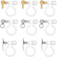 📎 unicraftale 30pcs clip-on earring findings: stainless steel components in golden & stainless steel color for diy earring jewelry making logo