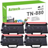 💯 high-quality aztech compatible tn880 toner cartridge replacement for brother hl-l6200dw, mfc-l6700dw, mfc-l6900dw, mfc-l6800dw printers - black ink, 4-pack logo