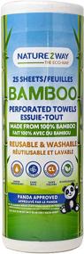 img 4 attached to 🎍 Bamboo Perforated Towels: NatureZway's Eco-Friendly Rayon Sheets - 25 Count