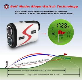 img 1 attached to ⛳️ Raythor Golf Rangefinder: 6X Rechargeable Laser Range Finder with Slope Adjustment and Flag Seeker for Accurate Yardage, Vibration Alert, Fast Focus System, Continuous Scan Support - Choose the Right Club with Confidence