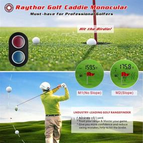 img 3 attached to ⛳️ Raythor Golf Rangefinder: 6X Rechargeable Laser Range Finder with Slope Adjustment and Flag Seeker for Accurate Yardage, Vibration Alert, Fast Focus System, Continuous Scan Support - Choose the Right Club with Confidence