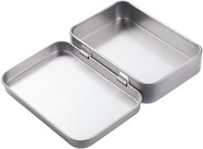 img 3 attached to 📦 Durable Rectangular Tin Box Containers for Home and Outdoor Storage - AKOAK 2 Pack