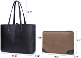 img 2 attached to 👜 S ZONE Vintage Genuine Shoulder Handbags & Wallets – Stylish Removable Women's Totes