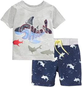 img 3 attached to 👕 Boys' Airplane T Shirt for Toddler Summer Clothing