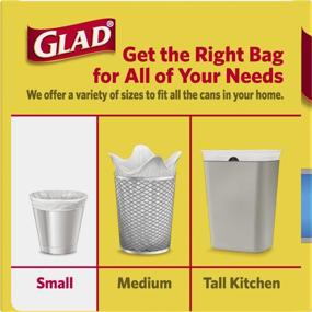 img 1 attached to 🗑️ Glad OdorShield Small Trash Bags - Febreze Fresh Clean Scent, 4 Gallon - 6 Packs of 26 Count