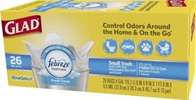 img 3 attached to 🗑️ Glad OdorShield Small Trash Bags - Febreze Fresh Clean Scent, 4 Gallon - 6 Packs of 26 Count