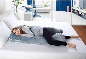 img 3 attached to 🤰 GLEBANY Premium Quality Pregnancy Pillow with Cooling Gel Infusion and Added Support - U Shaped Full Body Maternity Pillow for Enhanced Comfort - Customizable Memory Foam with Reinforced Washable Cover 55 x 31