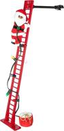🎅 super climbing african american plush santa christmas décor - 40 inches, red logo
