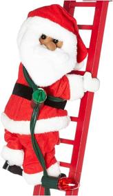 img 1 attached to 🎅 Super Climbing African American Plush Santa Christmas Décor - 40 Inches, Red