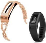 c2d joy stylish steel strap: the perfect replacement accessory with metal case for women compatible with garmin vivofit 1/2 activity tracker bands logo