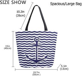 img 2 attached to ZzWwR Canvas Shoulder Handle Shopping Women's Handbags & Wallets: Stylish Totes for Fashion-forward Shoppers!