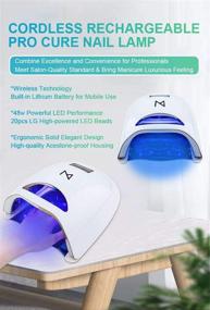 img 2 attached to 🔆 M - Pro Cure Беспроводная LED/УФ-лампа с двойным источником света: Идеальная аккумуляторная лампа для быстрого высыхания гель-лака и акрила высокого качества в салоне (Цвет: бирюзовый)