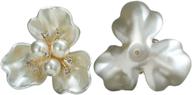 🌸 20pcs rhinestone faux pearl flower buttons beads decorative flatback buttons for crafts sewing scrapbooking diy - embellishments logo