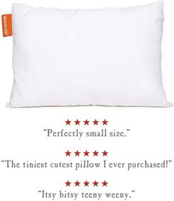 img 2 attached to 🐥 Urban Infant Pipsqueak Small Pillow with Name Tag - Machine Washable, White - 11" x 7" x 2.5