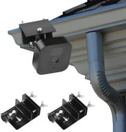 gutter mount bracket for all-new blink outdoor & blink xt / xt2 camera - weatherproof aluminum alloy mount for blink home security system (2 pack, black) logo