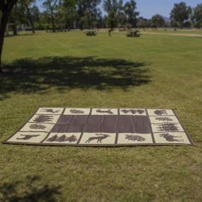 img 2 attached to 🏕️ Outdoor Patio RV Camping Hunter Mat (Brown/Beige), REVERSIBLE MATS - 6x9 Feet