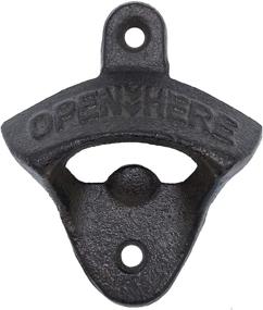 img 3 attached to 🍻 Vintage Style Wall Mount Bottle Opener 2-Pack: Cast Iron Beer Bottle Opener by Lofekea