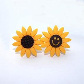 img 1 attached to INEBIZ Car Charm: Adorable Yellow Sunflower Car Air Vent Decorations with Creative Fragrance Air Freshener Holder & Container