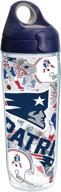 🏈 tervis made in usa double walled nfl new england patriots insulated tumbler cup 24oz - keeps drinks cold & hot logo