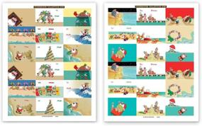 img 3 attached to 72 наклейки для бирок в пляжной тематике - ассорти пляжных наклеек на Рождество для подарков