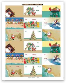 img 2 attached to 72 наклейки для бирок в пляжной тематике - ассорти пляжных наклеек на Рождество для подарков
