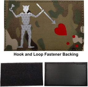 img 1 attached to 🏴 Blackbeard Pirate Flag Patch - IR Infrared Reflective Patch for Tactical Military Gear - Hook and Loop Fastener Backed Applique