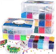 🧩 30,000 piece fuse beads kit with 30 vibrant colors at 5mm for kids - includes 10 ironing papers, 48 patterns, 7 clear pegboards, tweezers - compatible with perler beads kit logo