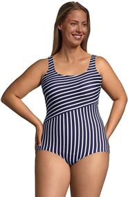 img 4 attached to 👙 Ultimate Quality: Lands End Chlorine Resistant Swimsuit for Stylish Women's Swimwear & Cover Ups