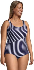 img 2 attached to 👙 Ultimate Quality: Lands End Chlorine Resistant Swimsuit for Stylish Women's Swimwear & Cover Ups