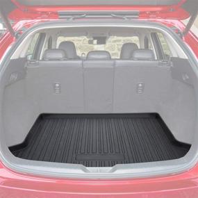 img 4 attached to 🚘 Премиумная черная подставка для багажникa (Cargo Liner Mat Tray) для Mazda CX-5 2017-2021 - Тяжелая водонепроницаемая конструкция, индивидуальная посадка, защита от всех погодных условий без запаха от E-cowlboy.