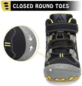 img 2 attached to 👟 Кожаная обувь Mishansha Hiking Anti-Collision для мальчиков: прочная и защитная обувь для активных приключений