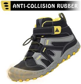 img 1 attached to 👟 Кожаная обувь Mishansha Hiking Anti-Collision для мальчиков: прочная и защитная обувь для активных приключений