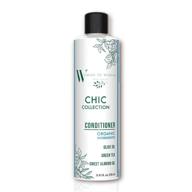 💦 woman to woman naturals chic collection hydrating hair conditioner - organic olive, sweet almond oil, green tea hair conditioner - deep moisturizing & nourishing hair thickening conditioner - 8.45 fl. oz, 250 ml product name: intense hydration & thickening formula with organic oils logo