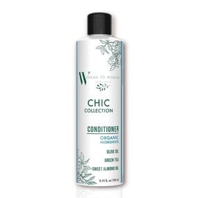 img 4 attached to 💦 Woman To Woman Naturals Chic Collection Hydrating Hair Conditioner - Organic Olive, Sweet Almond Oil, Green Tea Hair Conditioner - Deep Moisturizing & Nourishing Hair Thickening Conditioner - 8.45 fL. Oz, 250 ml Product Name: Intense Hydration & Thickening Formula with Organic Oils