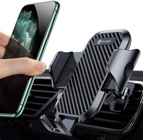 img 4 attached to 📱 Andobil Идеальное автомобильное крепление для смартфона на воздуховоде Easy Clamp Cradle, Hands-Free | iPhone 13/12 Pro/11 Pro Max/8 Plus/8/X/XR/XS/SE, Samsung Galaxy S20/S20+/S10/S9/Note 20/10