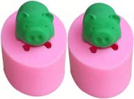 🐷 hengke 2 pcs 3d pig soap molds - animal shaped silicone mold for handmade chocolate, pastry, cookie decoration, jewelry, polymer clay, crafting projects - diy kitchen candy mold logo