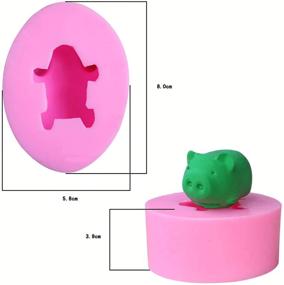 img 2 attached to 🐷 HengKe 2 Pcs 3D Pig Soap Molds - Animal Shaped Silicone Mold for Handmade Chocolate, Pastry, Cookie Decoration, Jewelry, Polymer Clay, Crafting Projects - DIY Kitchen Candy Mold