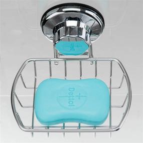 img 1 attached to iPEGTOP Super Powerful Vacuum Suction Cup Soap Dish: Rustproof Stainless Steel Soap Holder for Bathroom, Shower, Sink, Kitchen - Sponge Soap Saver
