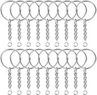 crafting essential: paxcoo 150pcs 25mm split key chain rings with chain and jump rings bulk logo