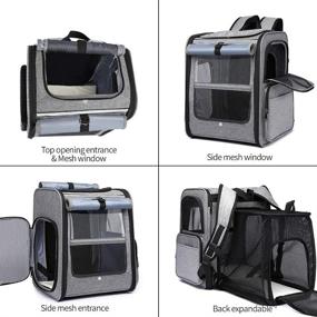 img 1 attached to 🐾 GJEASE Pet Dog Carrier with Wheels: Ultimate Rolling Travel Backpack with Durable Mesh Panels and Breathable Pet Backpack Bag