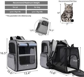 img 3 attached to 🐾 GJEASE Pet Dog Carrier with Wheels: Ultimate Rolling Travel Backpack with Durable Mesh Panels and Breathable Pet Backpack Bag