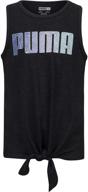 👧 puma girls black heather tank top - optimized for seo logo